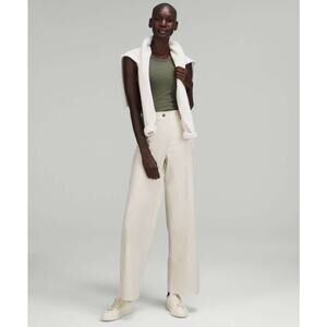 Lululemon Pants Womens 27 City Sleek 5 Pocket Wide Leg Ivory Light Utilitech